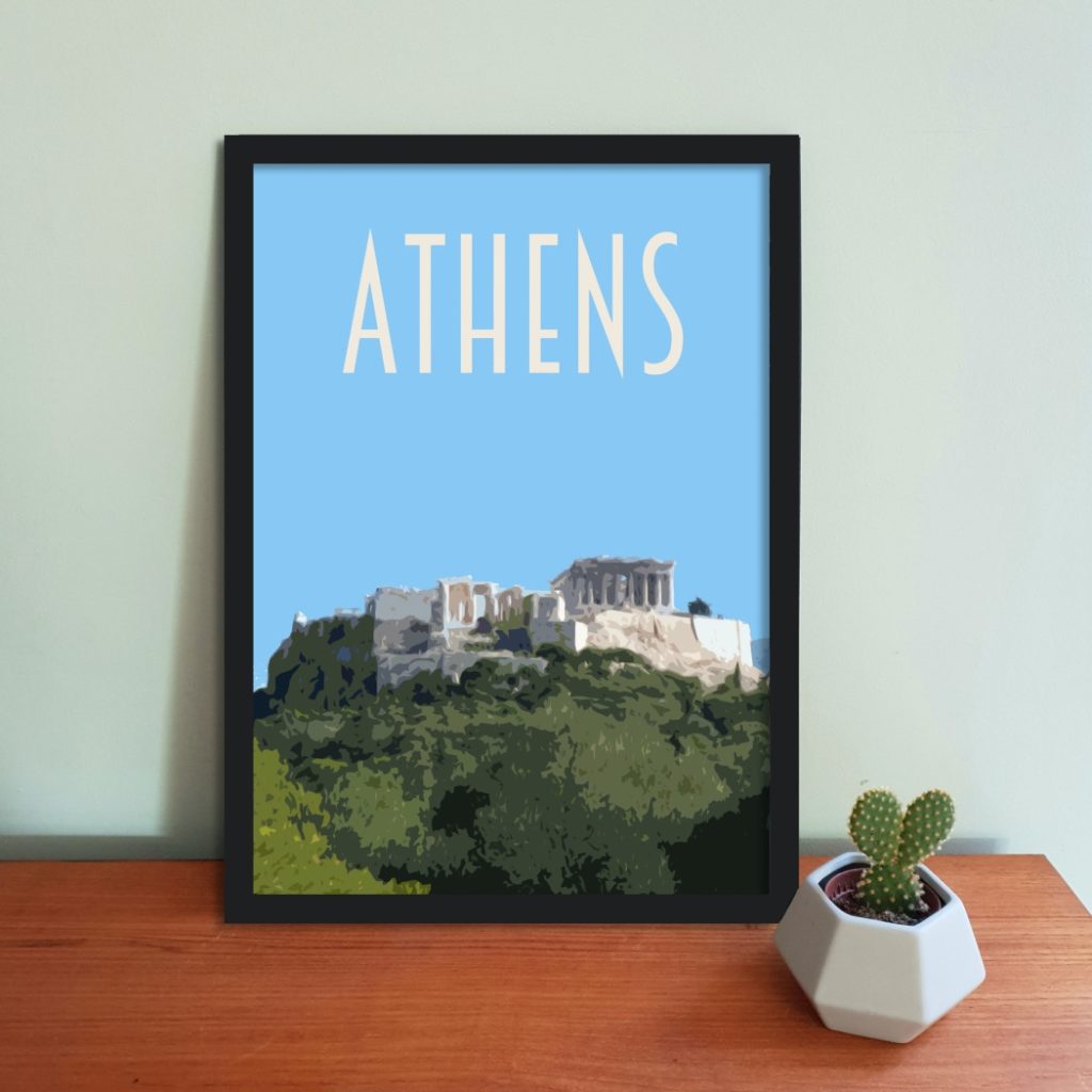 Athens Travel Poster