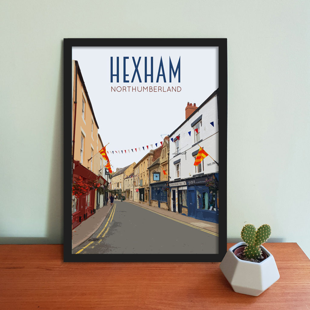 Hexham Travel Poster