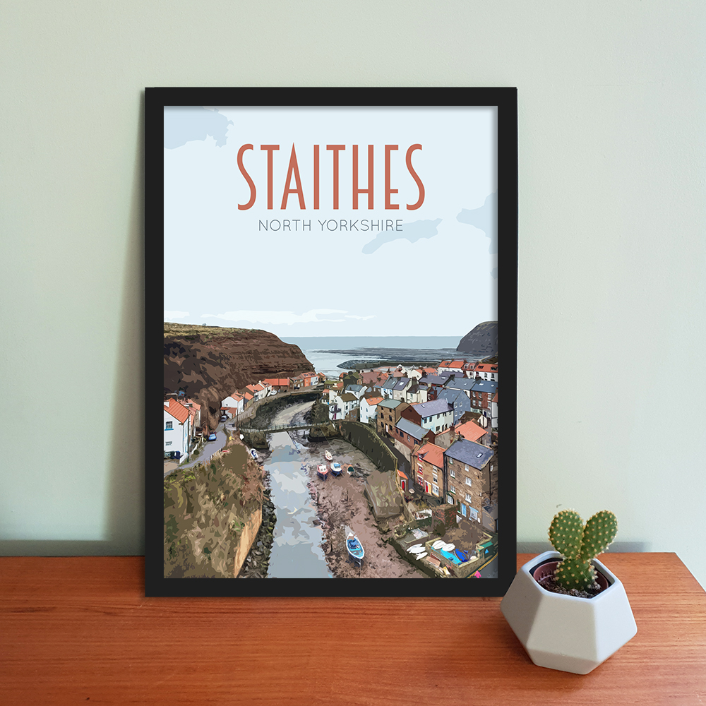 Staithes Travel Poster