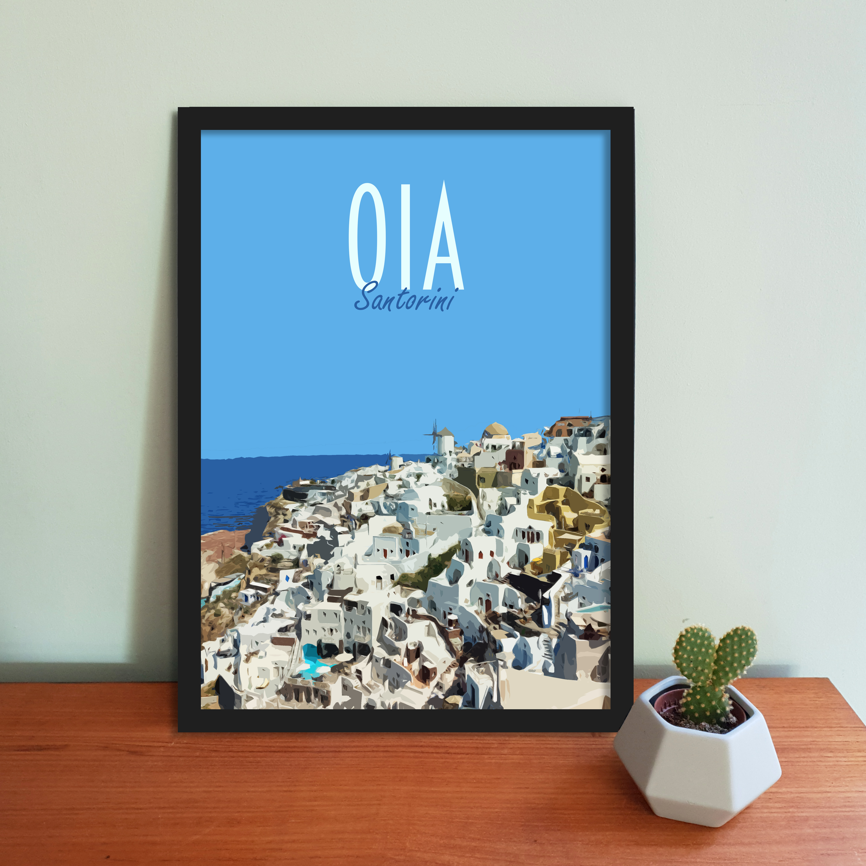 Oia Travel Poster