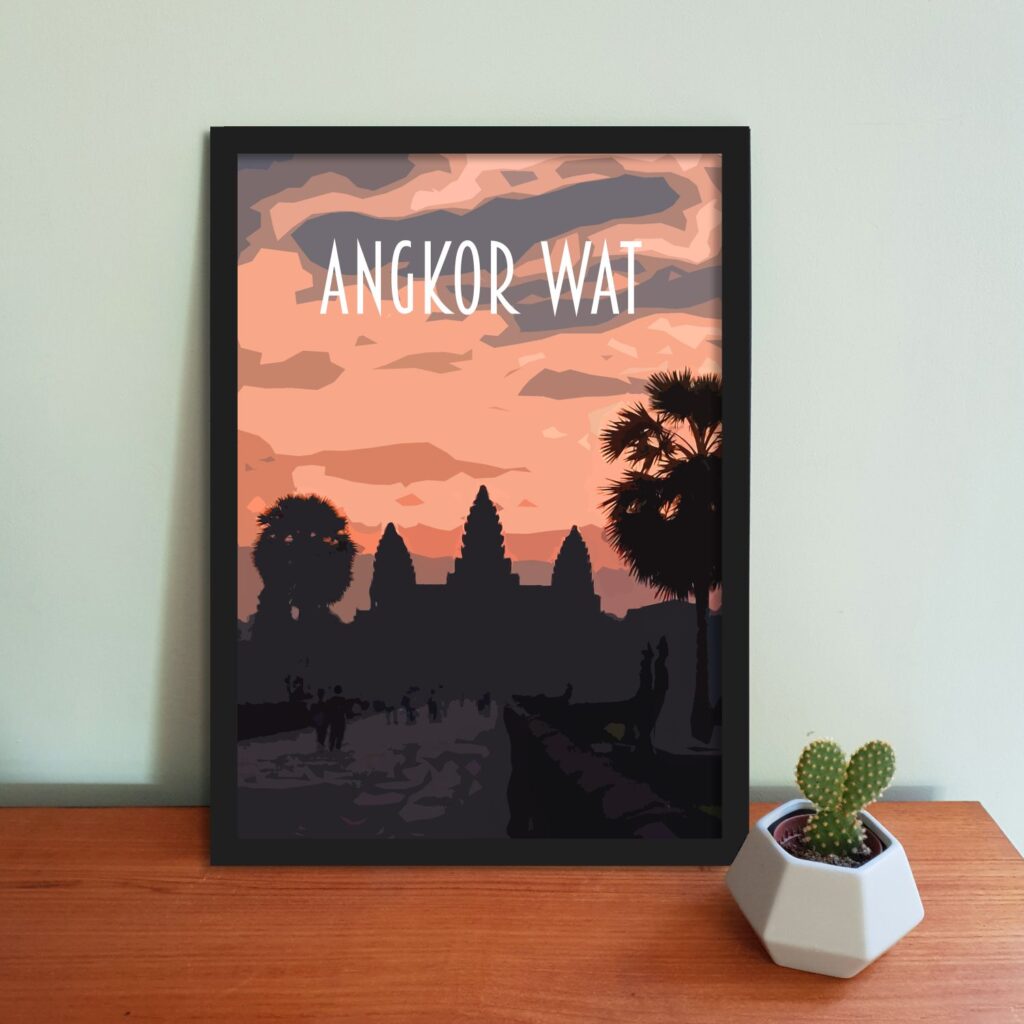 Angkor Wat Travel Poster