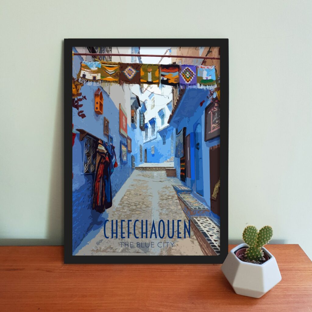 Chefchaouen Travel Poster