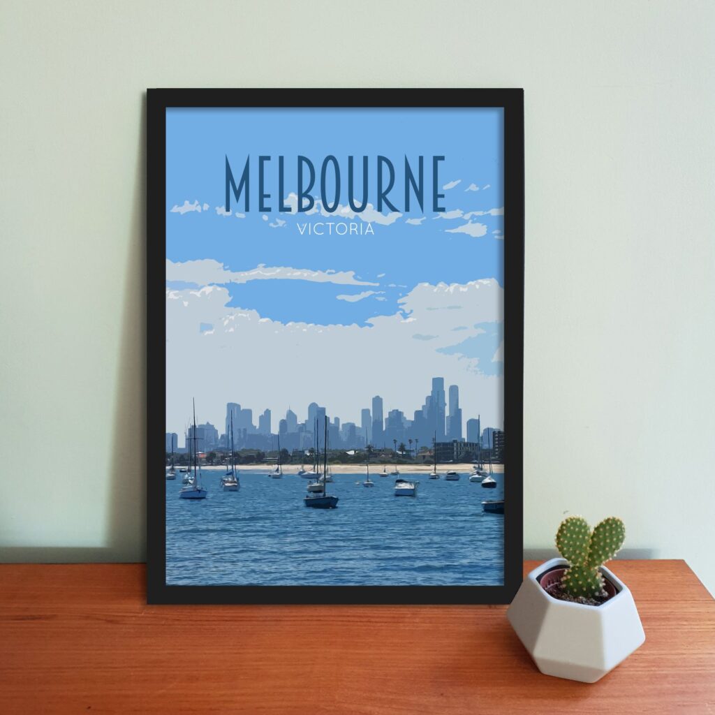 Melbourne Travel Poster