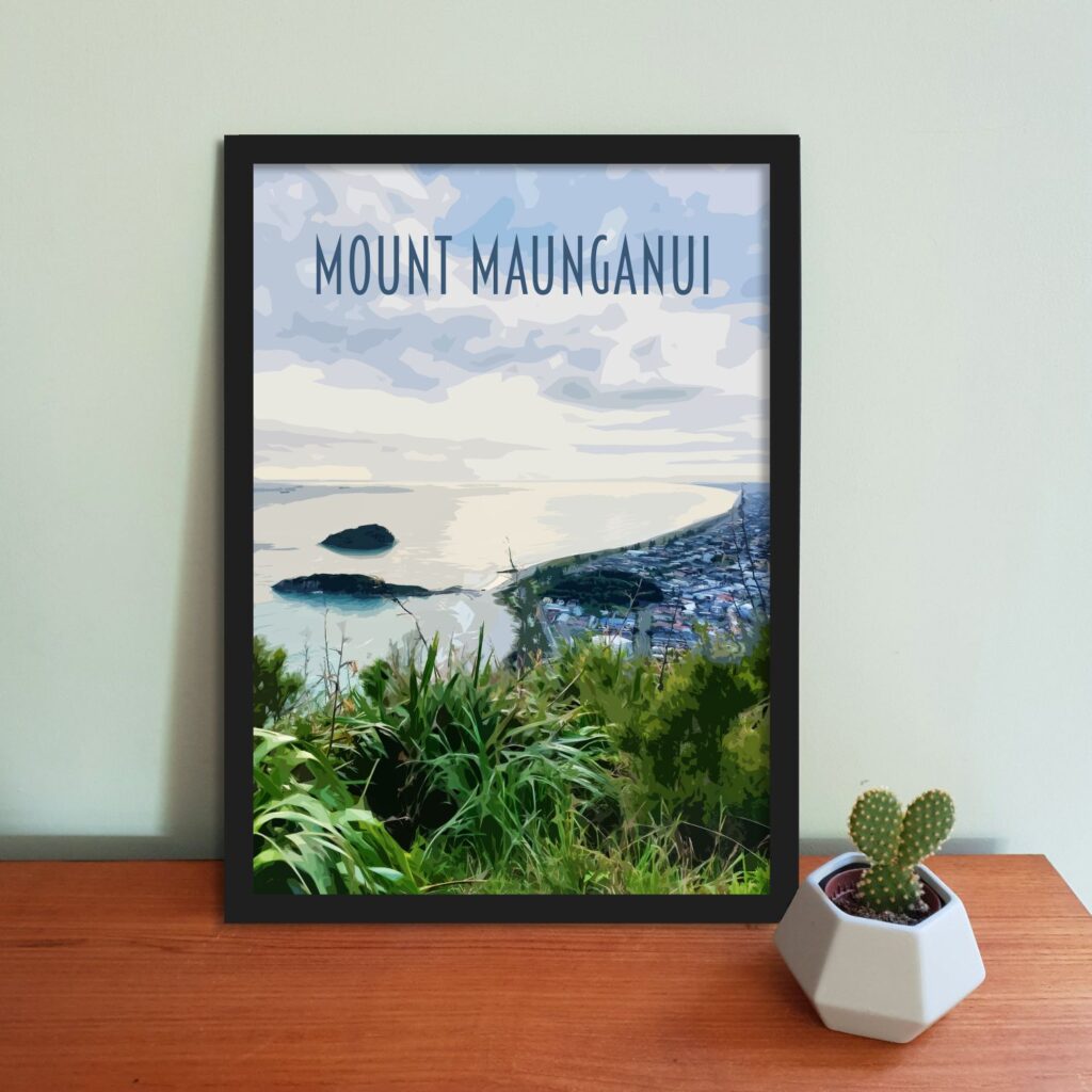 Mount Maunganui Travel Poster