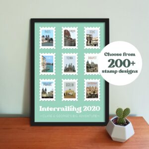 Custom Stamp Travel Poster